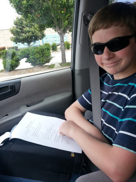 Mathlete riding shotgun.